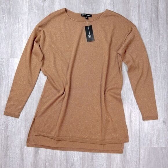 INC Tan Long Sleeve Tunic Top S - Picture 1 of 6
